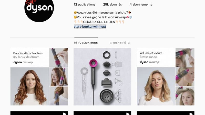 Sur Instagram, une arnaque prétend récompenser des internautes avec des appareils Dyson