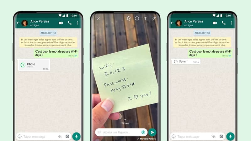 WhatsApp déploie les photos et vidéos “à vue unique”