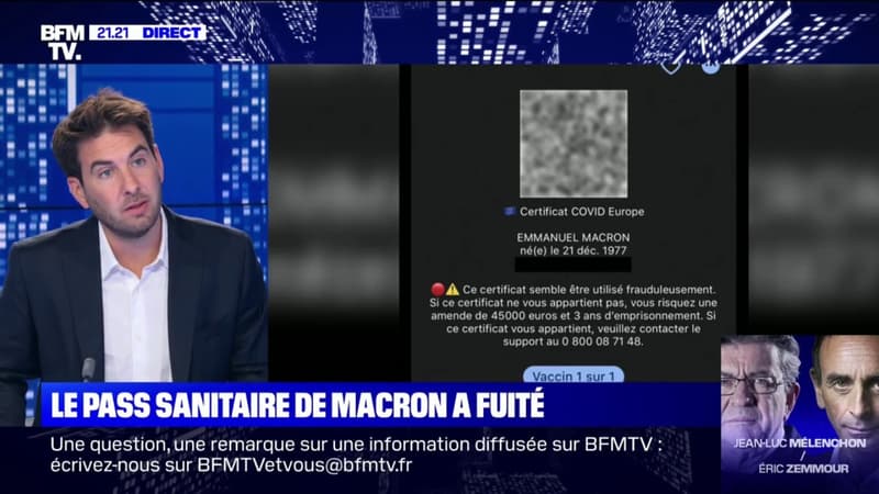 Le QR code du pass sanitaire d’Emmanuel Macron a fuité en ligne