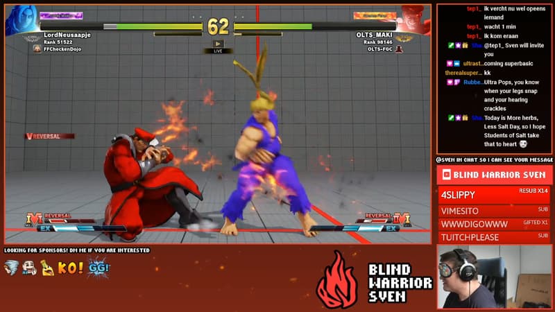 Aveugle, ce champion de Street Fighter affronte ses abonnés sur Twitch