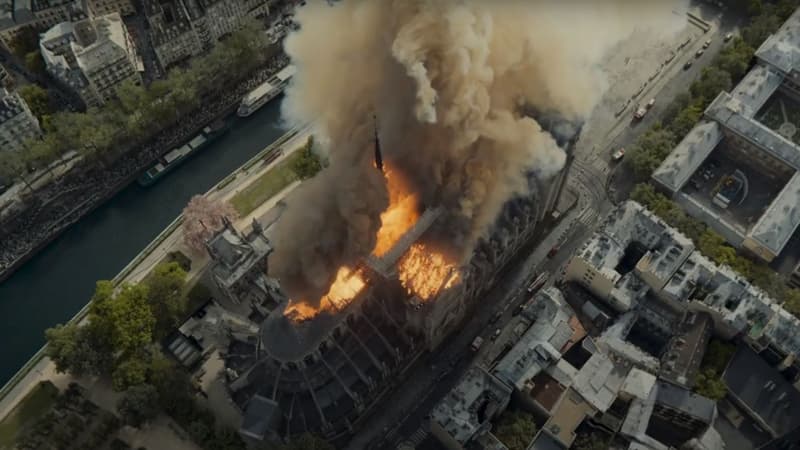 “Notre-Dame Brûle”: premières images impressionnantes pour le film sur l’incendie de la cathédrale