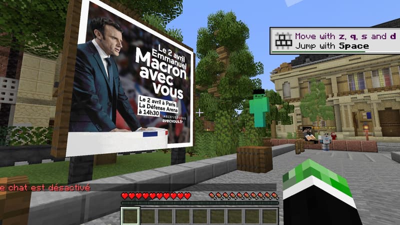 Emmanuel Macron lance sa campagne virtuelle sur le jeu vidéo Minecraft