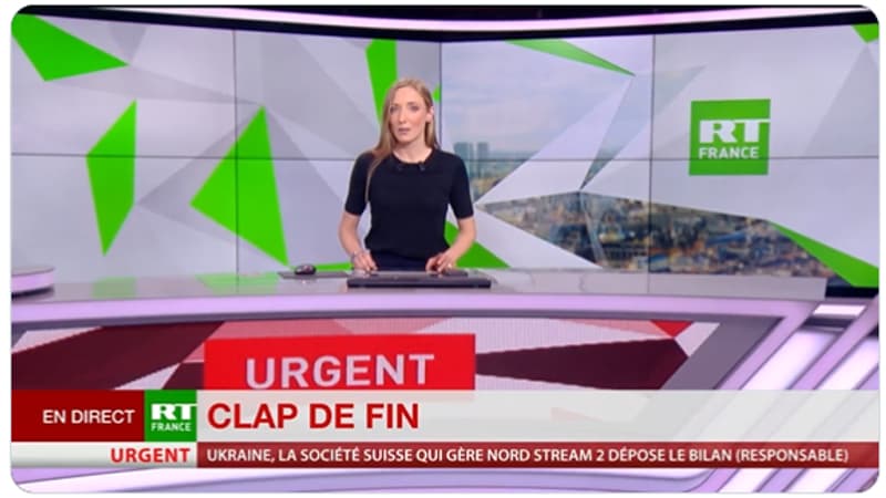 “Décision arbitraire”: bannie de l’Union européenne, la chaîne RT France diffuse son dernier journal