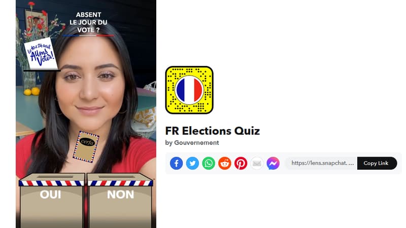Présidentielle: le gouvernement s’associe à Snapchat pour “inciter les jeunes” à voter