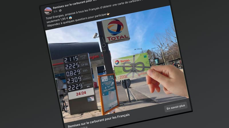 Sur Facebook, attention aux publicités pour des arnaques à la carte carburant