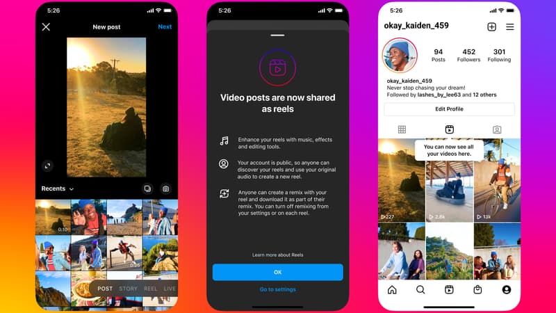 Pour devenir le nouveau TikTok, Instagram transforme presque toutes ses vidéos en Reels