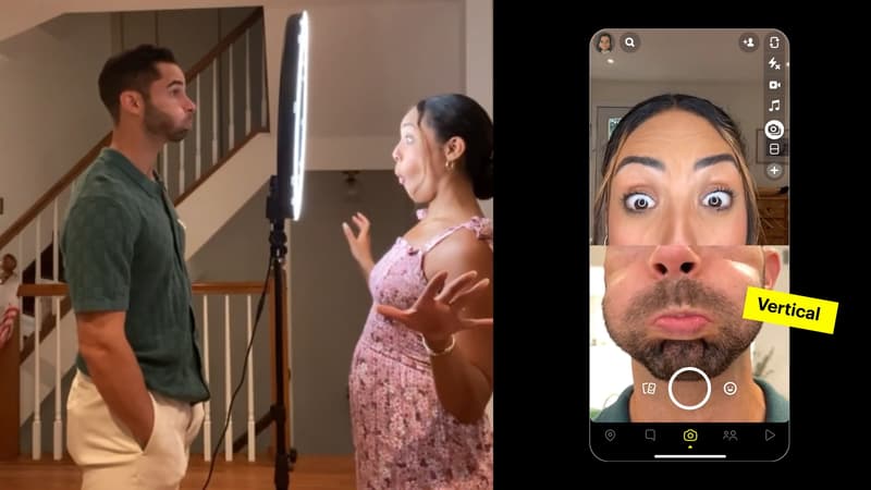 Snapchat permet désormais de se filmer avec les deux appareils photo du smartphone en même temps