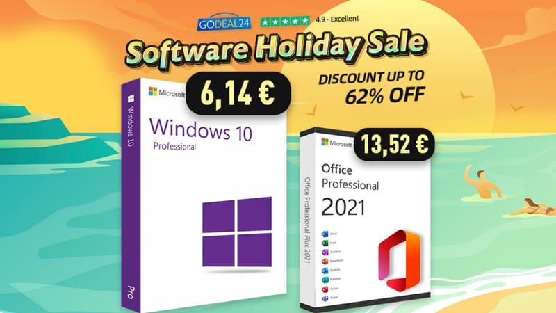 Obtenez Windows à partir de 6,24 euros avec les offres d’été Godeal24