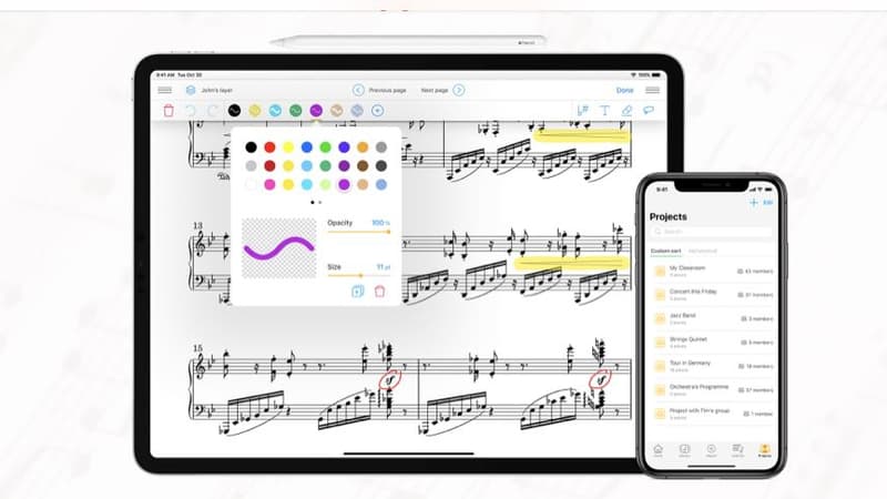 Newzik: l’application qui permet aux orchestres de lire les partitions numériquement