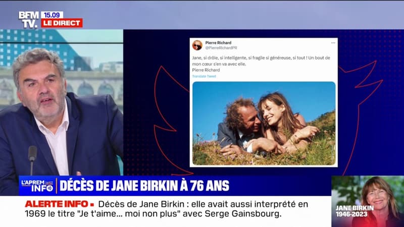 Décès de Jane Birkin: “Elle ne se prenait pas pour une star”, raconte le journlaiste musical Jean-Pierre Pasqualini