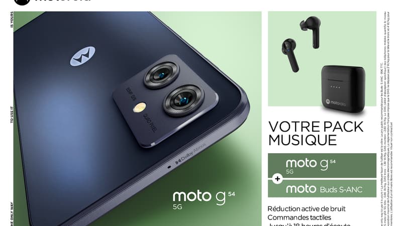 Bon plan : une paire d’écouteurs offerte avec votre Moto G54 5G