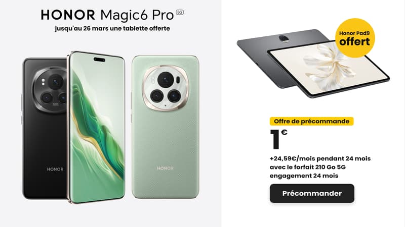 Magic 6 Pro : la tablette tactile Honor Pad9 offerte pour l’achat de ce nouveau smartphone chez SFR