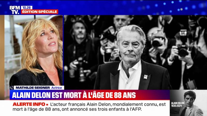 “C’est une grande disparition”: l’actrice Mathilde Seigner réagit à la mort d’Alain Delon