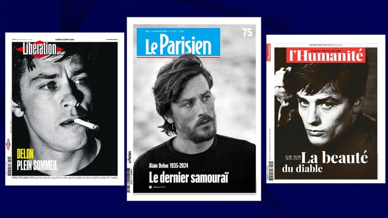 “Le dernier samouraï”, “Monstre sacré”… Les unes de la presse après la mort d’Alain Delon