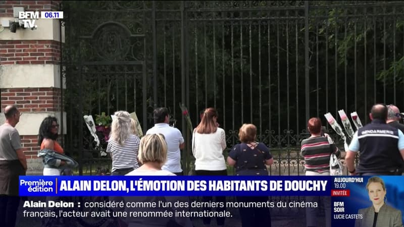 Mort d’Alain Delon: les habitants de Douchy se recueillent devant sa résidence