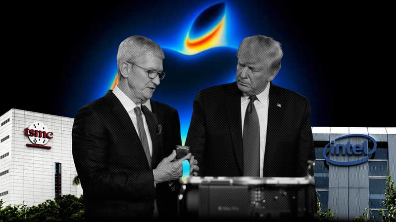 Annoncé par Donald Trump, le partenariat entre Apple et Intel pourrait rebattre les cartes de l’industrie des semi-conducteurs, s’il existe vraiment